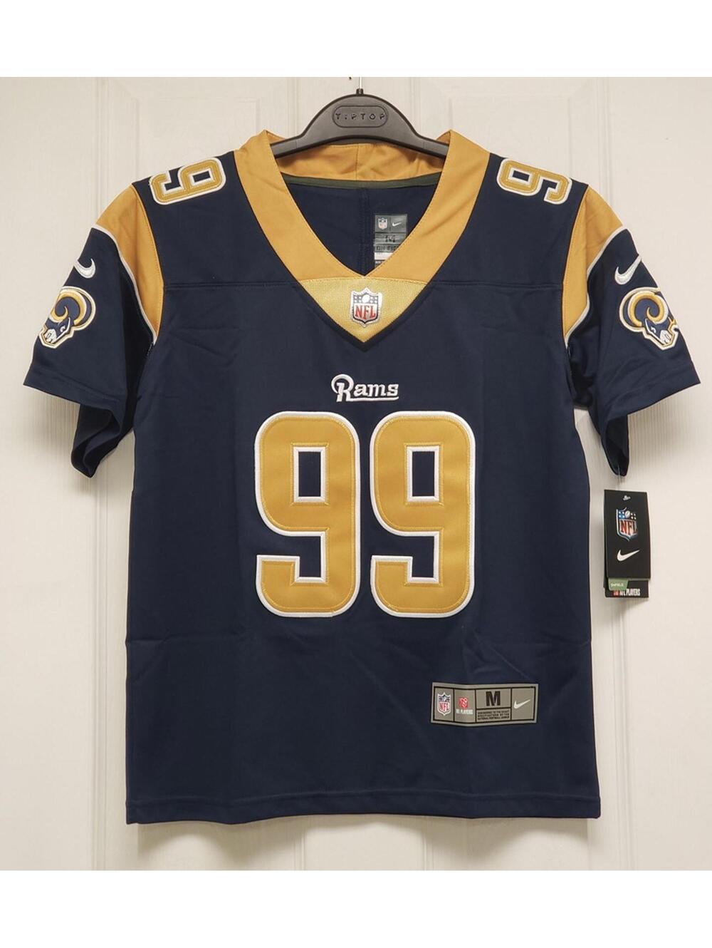 NWT Aaron Donald #99 Los Angeles Rams Navy Blue Youth NFL Player Jersey, Sz M